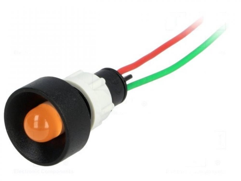 Concave orange LED indicator