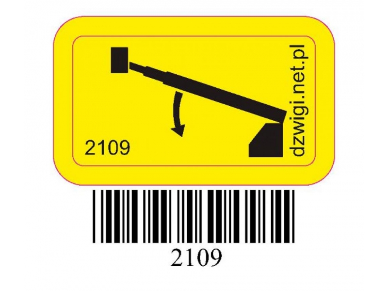 Pictogram - lowering the main arm