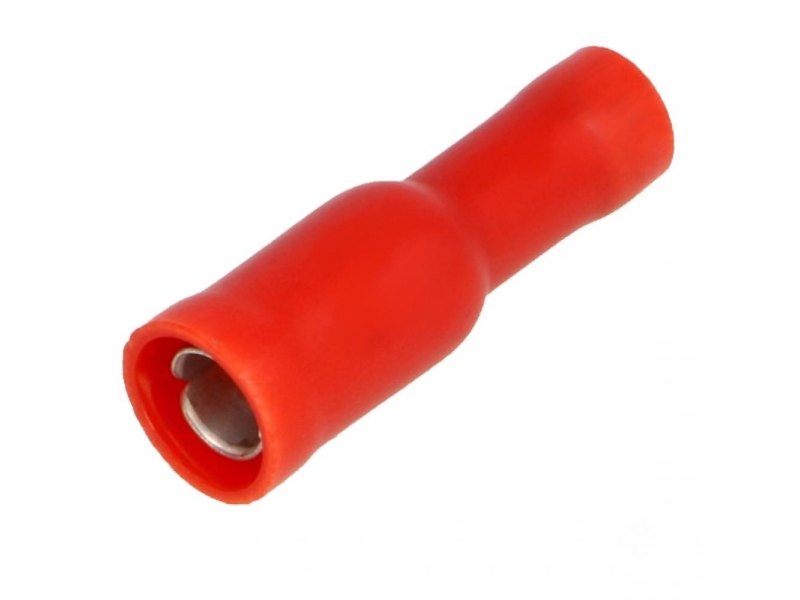 Round connector 4mm. Female 0.25 � 1.5mm2