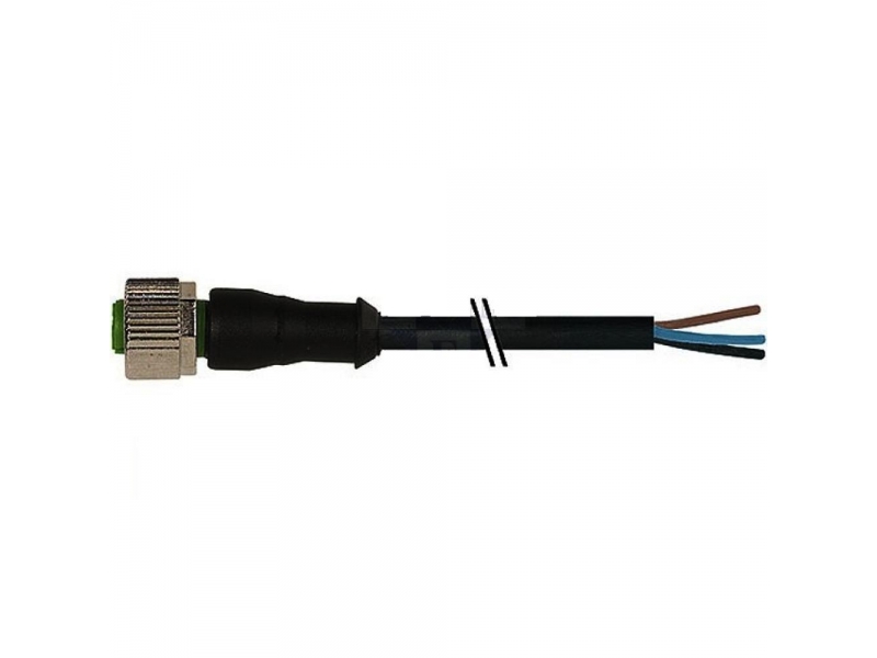 Sensor cable M12, 4pin straight, 3m, 250VAC