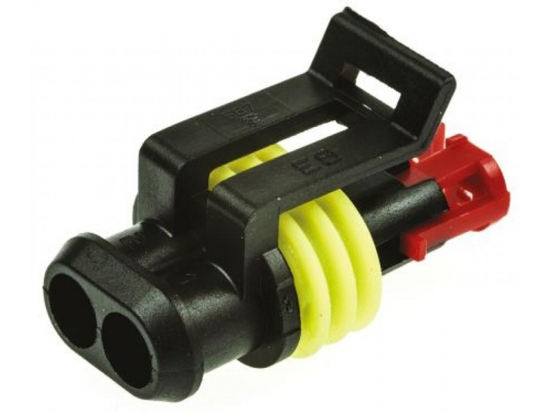 Superseal 1.5 connector housing, plug, female, PIN: 2