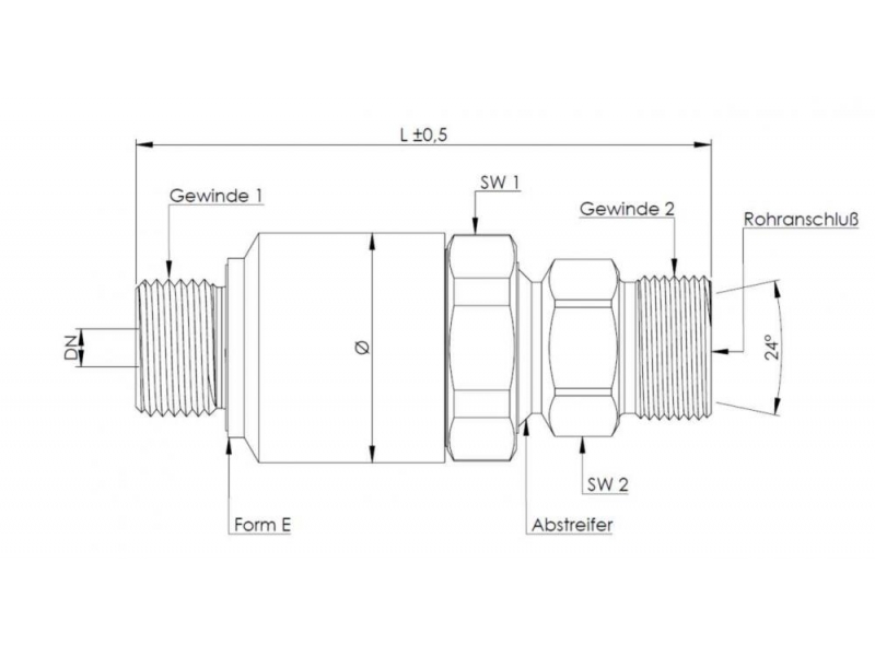 Swivel Kr�ger AG 1/2 "M24x1.5 - 16S